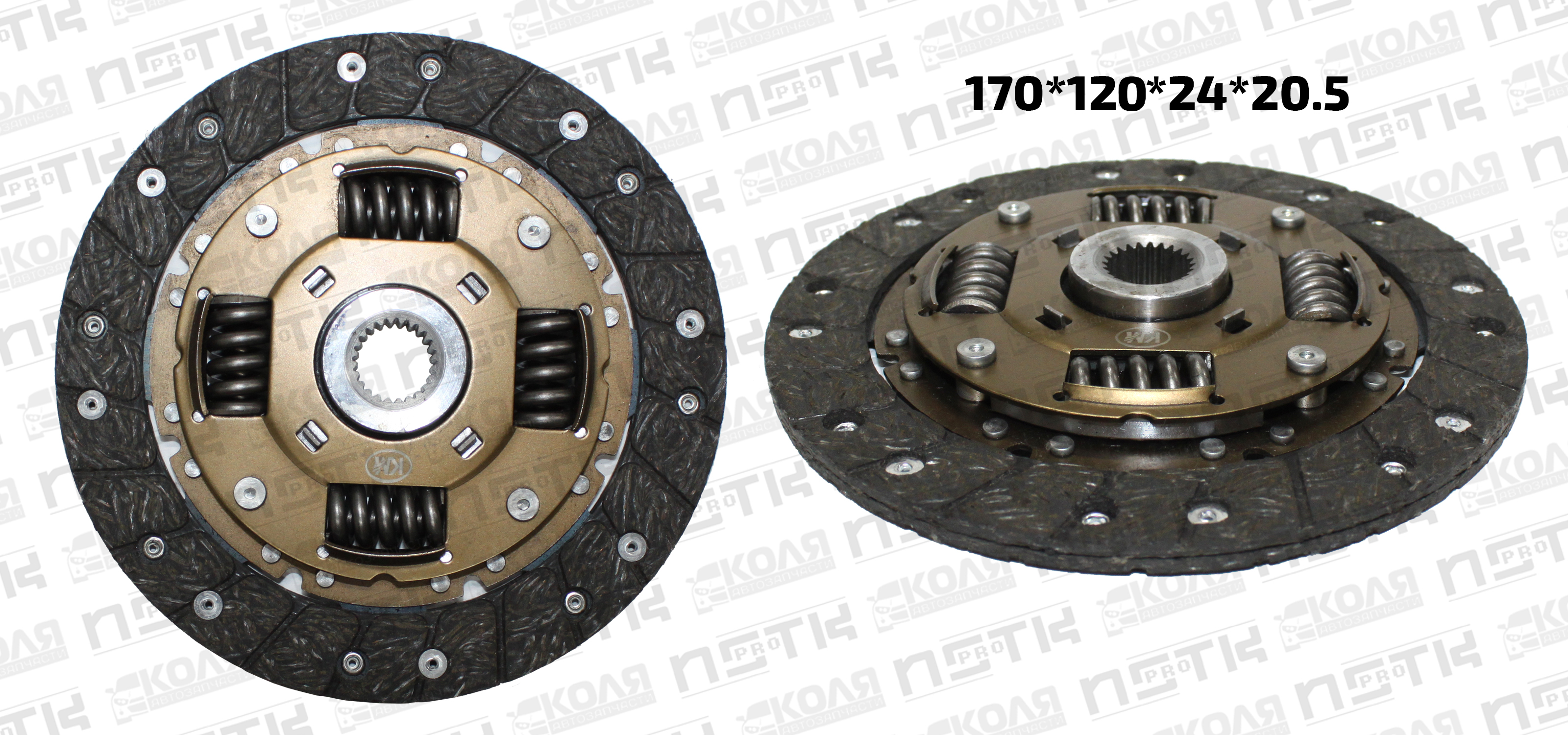 Диск сцепления 170*120*24*20.5 Mitsubishi Minicab Bravo 3G81 3G83 Mitsubishi Pajero Mini H51A H56A 4A30 до 03.1998 года (KM)