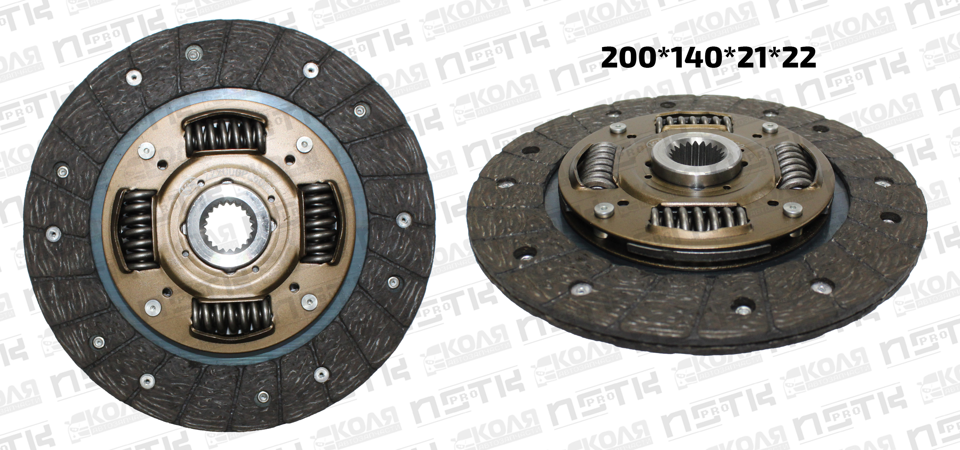 Диск сцепления 200*140*21*22 Honda D15B (KM)