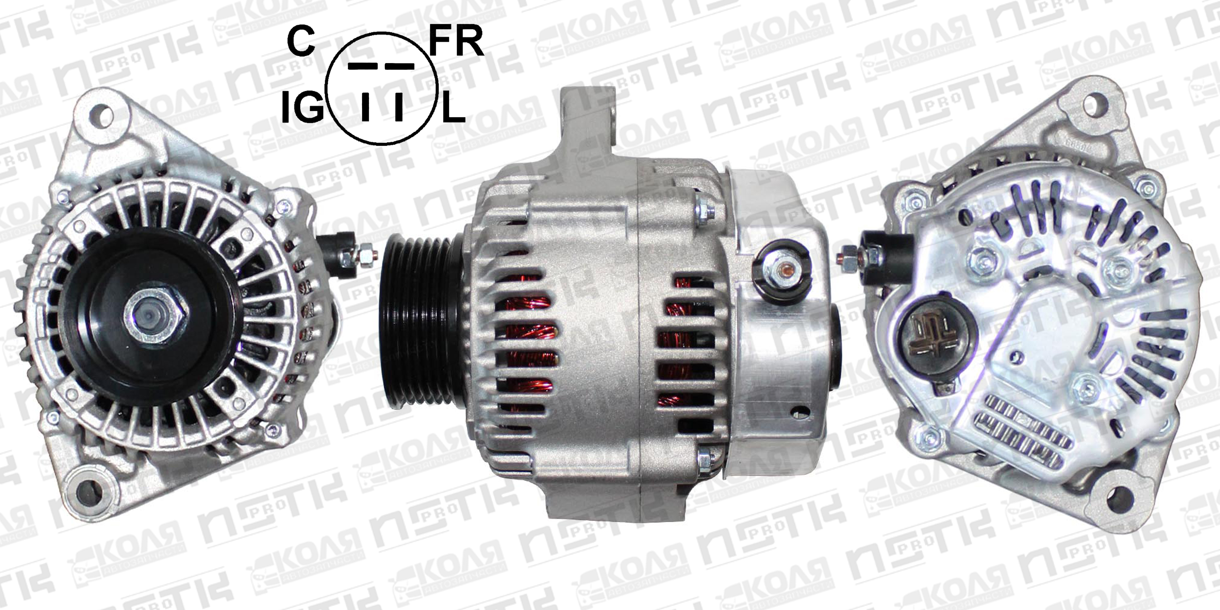 Генератор Honda Accord CD5 F22B 12V 80A 4 контакта 6PK (E215)