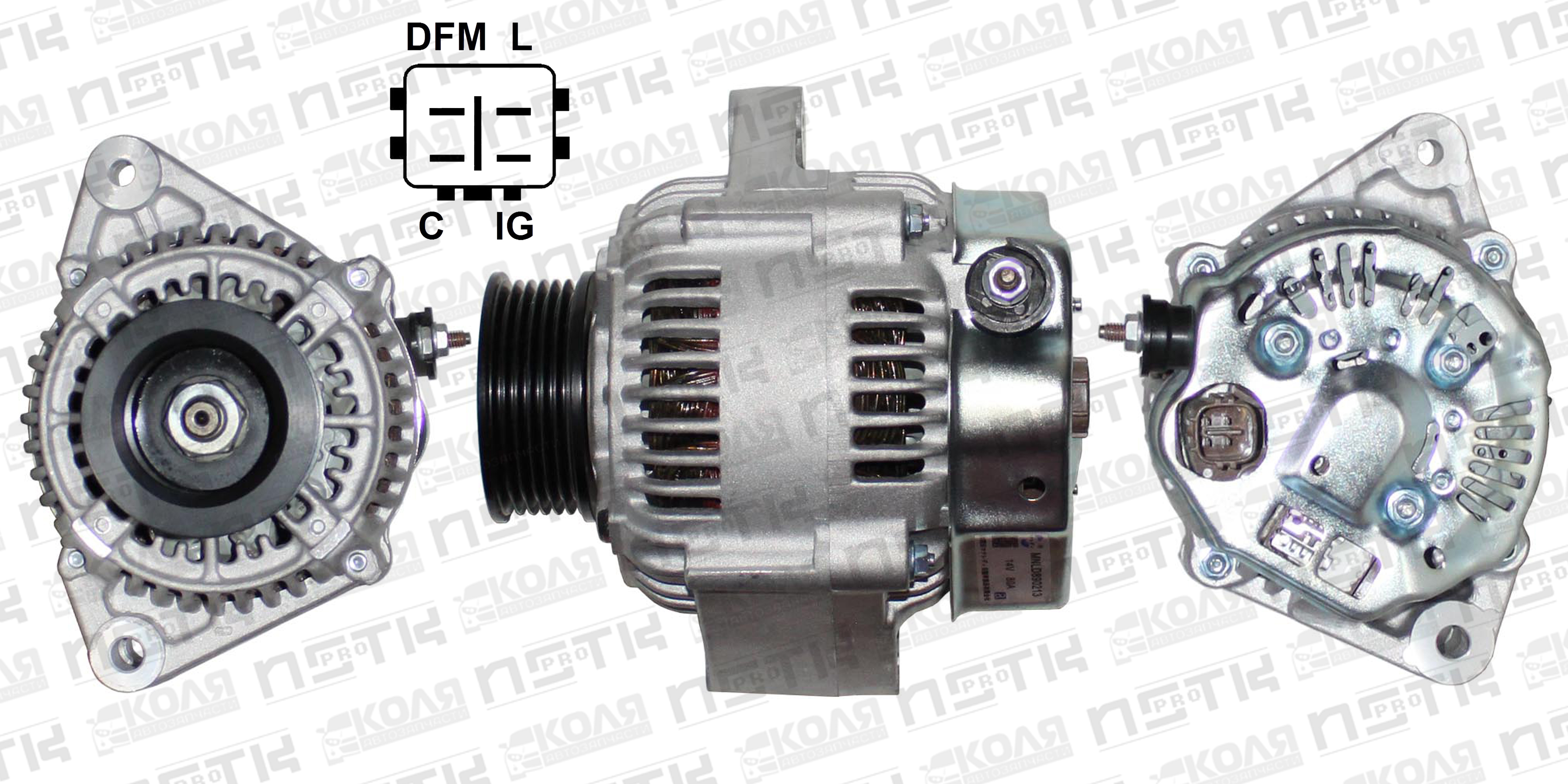 Генератор Honda Accord F23A1 14V 80A 4 контакта 6PK (E645)