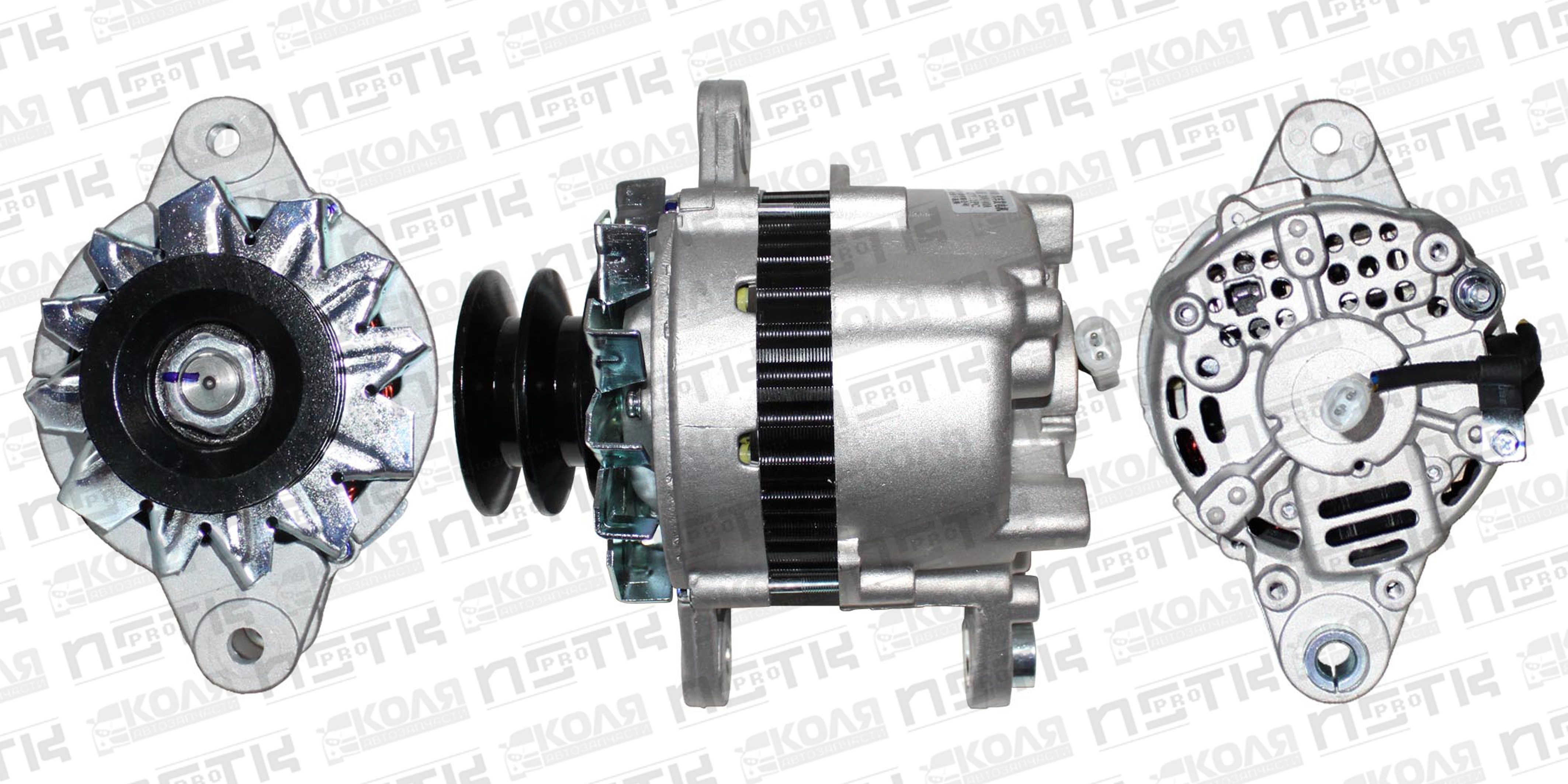 Генератор Kobelco 6D15 Mitsubishi Fuso 6D14 6D15 6D16 24V 40A 2 контакта 2 ремня (E613)