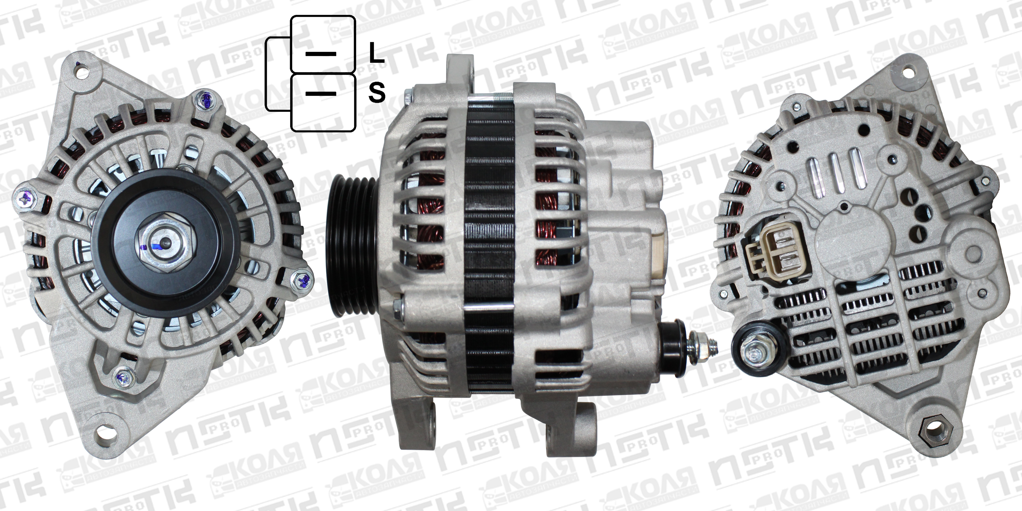 Генератор Mitsubishi Pajero V43 V63W V73W 6G72 14V 90A 5PK 2 контакта (E465)