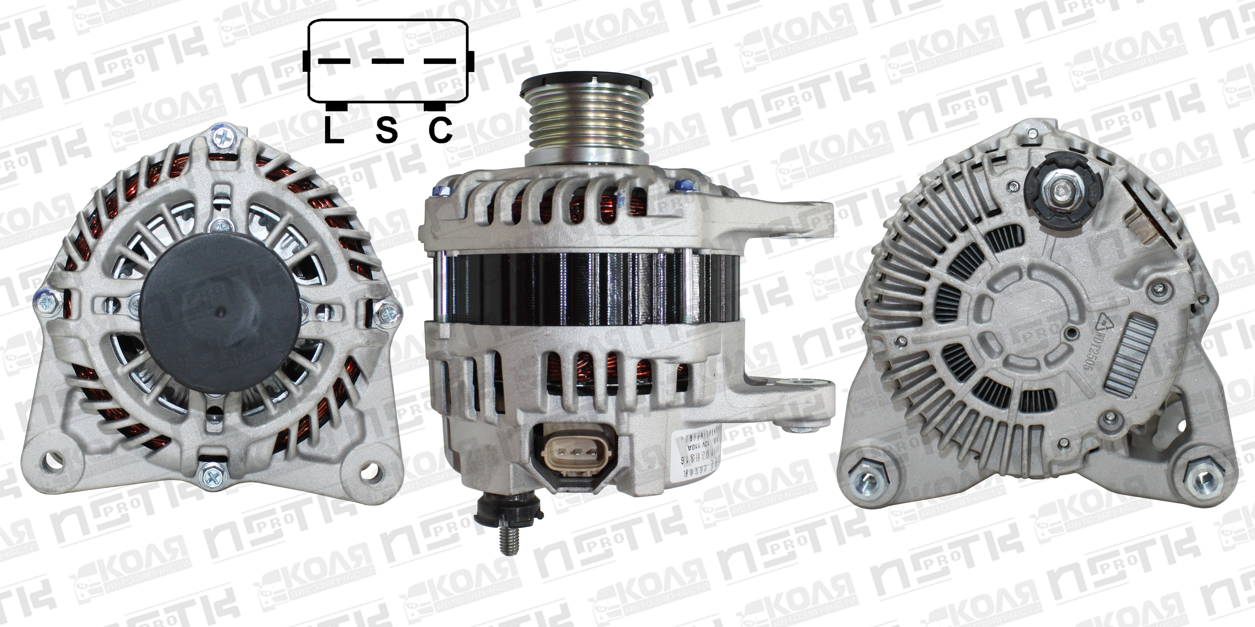 Генератор Nissan MR20DE HR16DE 12V 110A 6PK (E251)