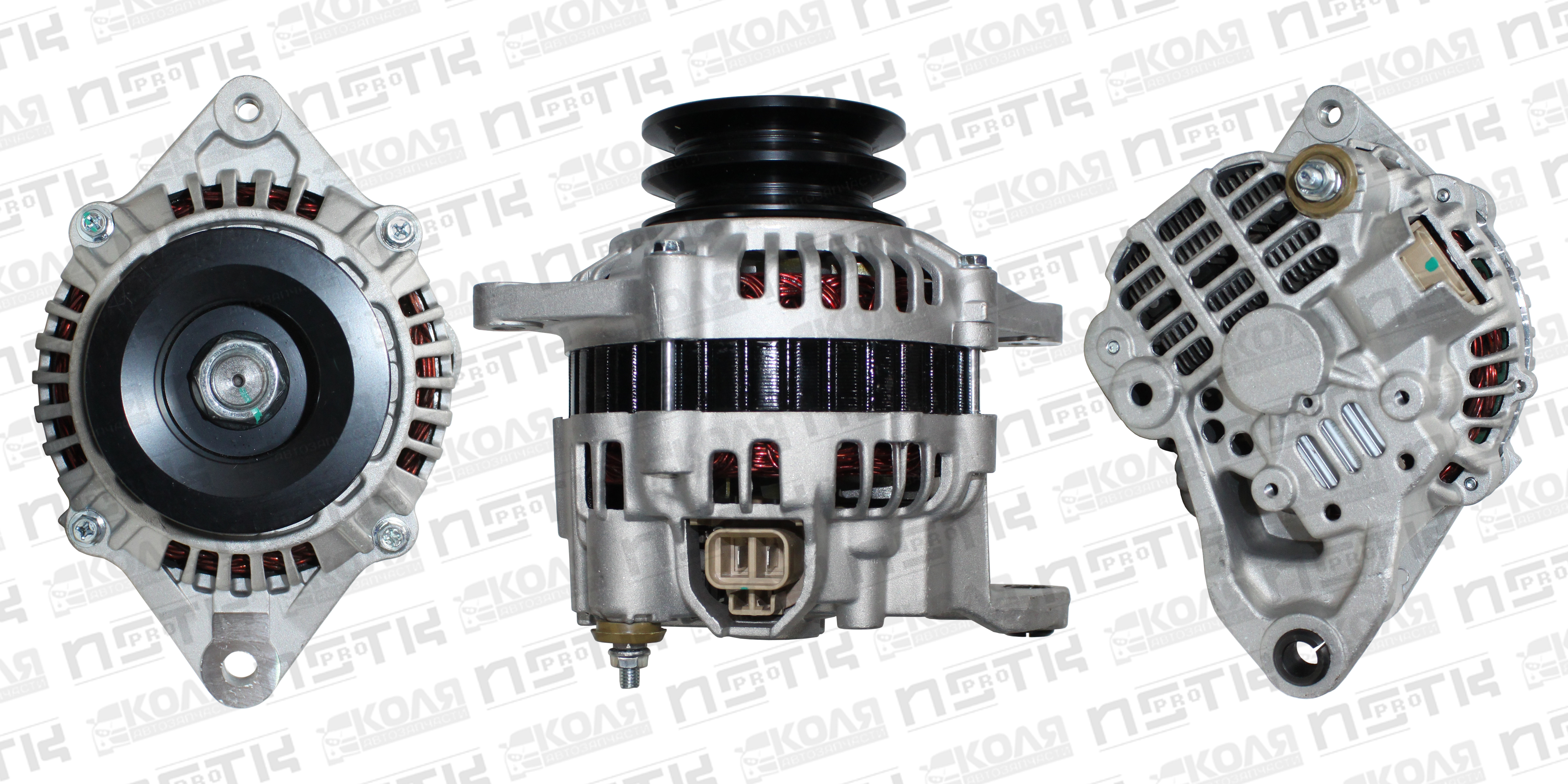 Генератор Nissan QD32 TD27 12V 60A 2 ремня 2 контакта (E481)