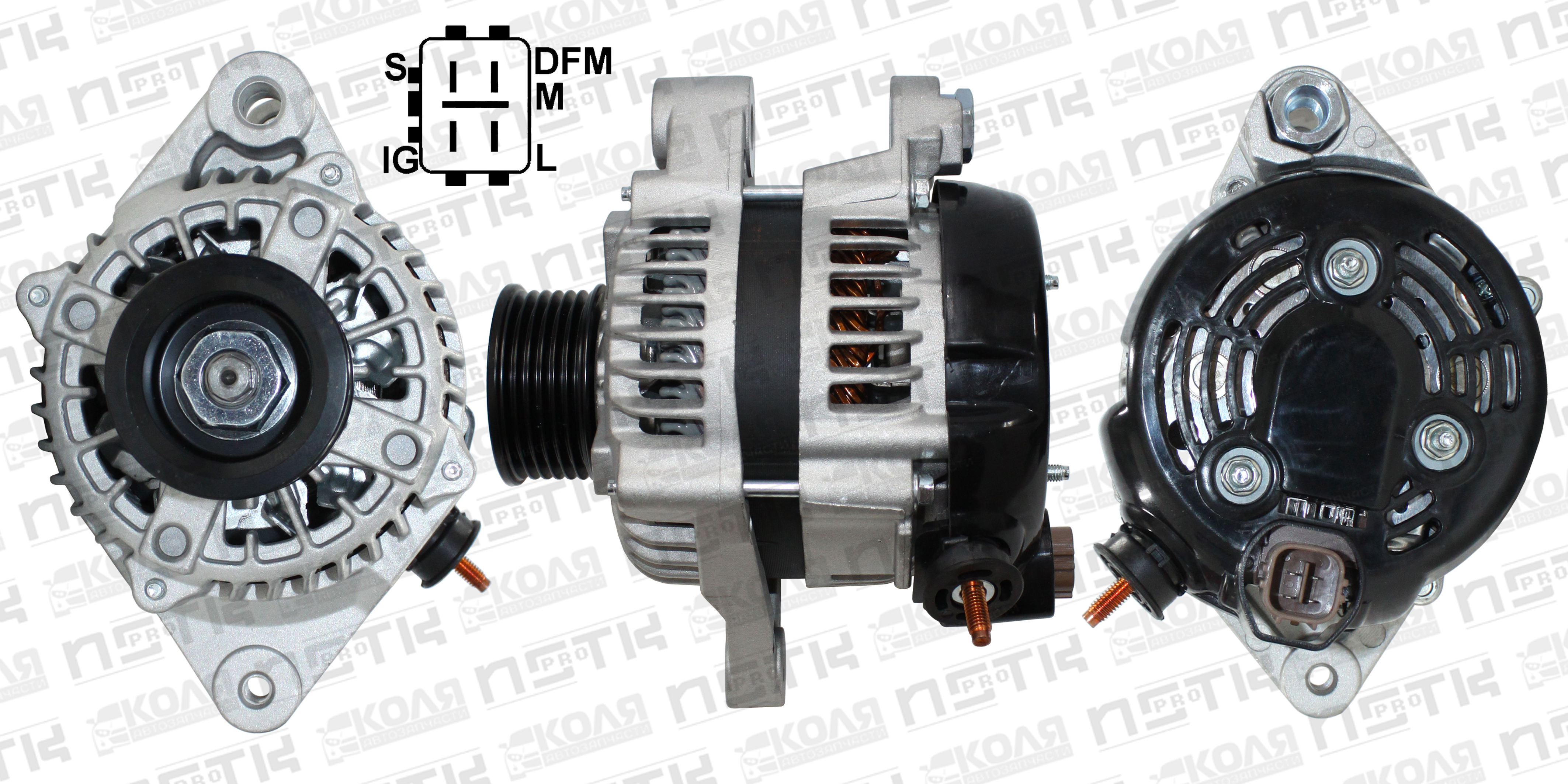 Генератор Toyota 2SZFE 3SZFE 12V 85A 6PK 4 контакта (E398)