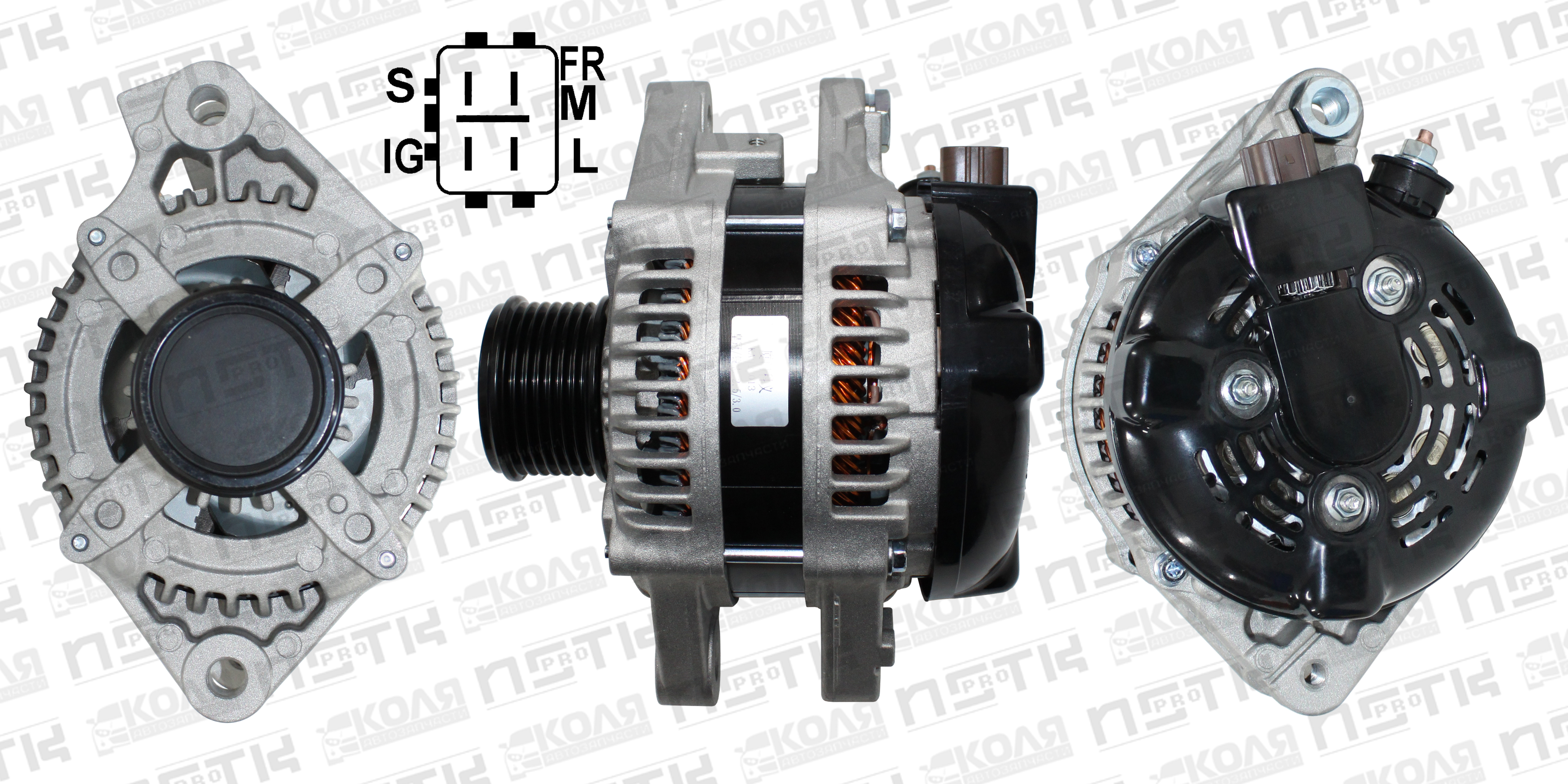 Генератор Toyota 3GRFSE 4GRFSE 12V 150A 7PK 4 контакта L-IG-S-DFM(FR) (E452)