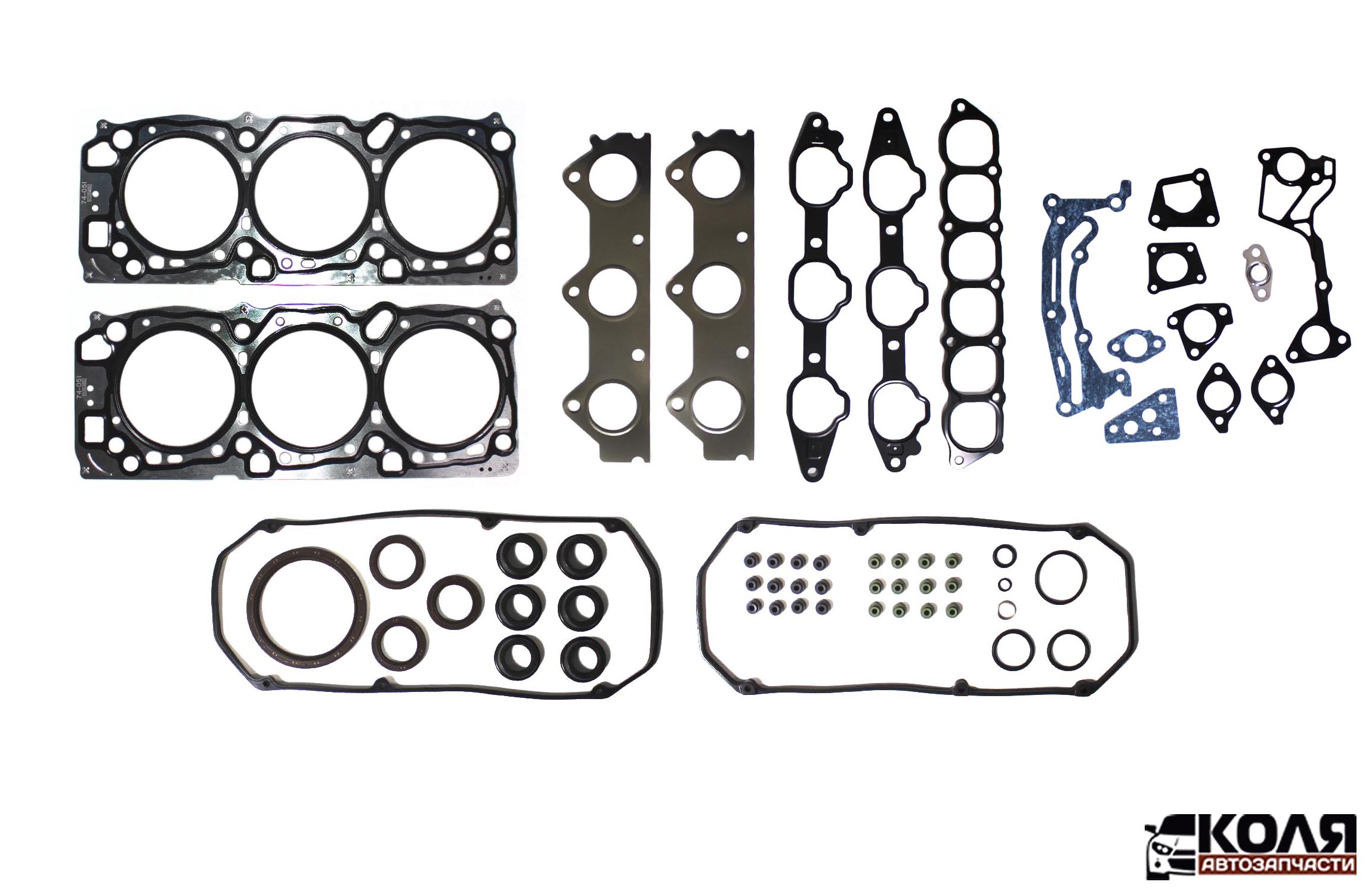 Комплект прокладок двигателя Mitsubishi 6G74 V75 железная прокладка ГБЦ (NSTK)