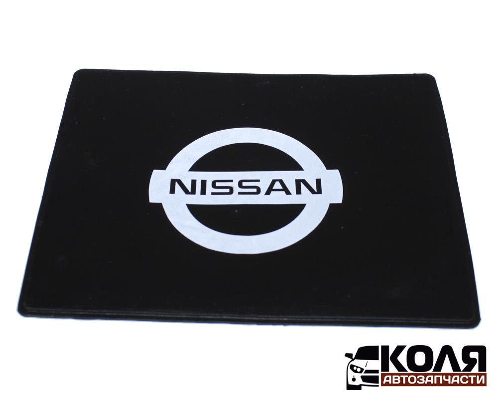 Коврик NISSAN силиконовый черный 14 см. * 11 см.