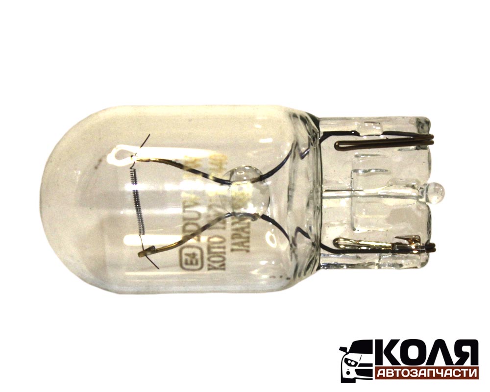 Лампа W21W W3*16d T20 12V 21W безцокольная белая контактов-1 (KOITO) - 110