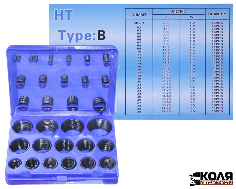 Набор уплотнительных колец HXH ORING TYPE B 363 шт.