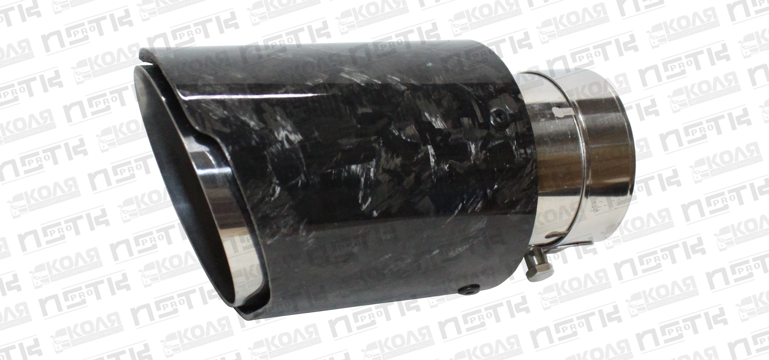 Насадка на выхлопную трубу с карбоновой накладкой d60mm YCWH0089