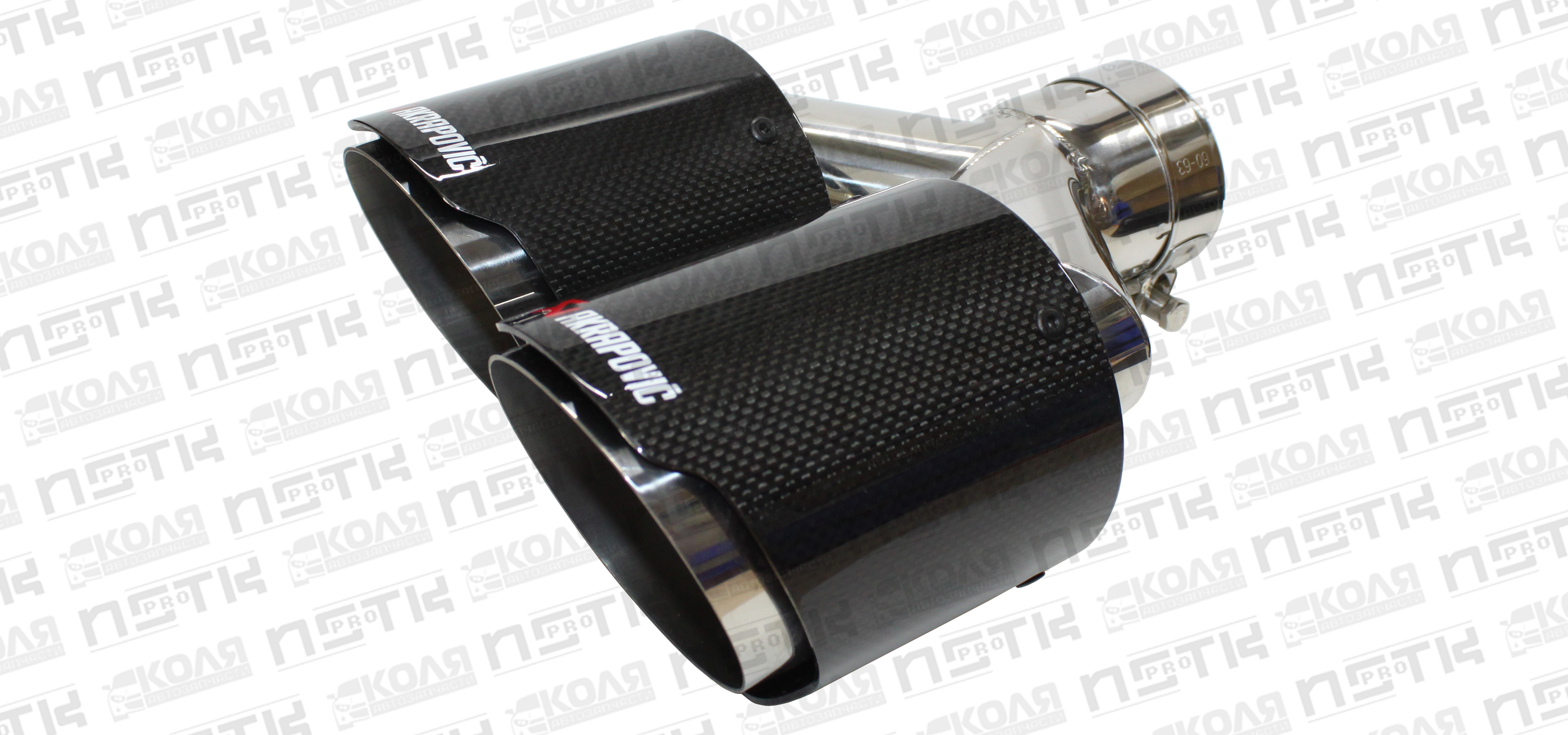 Насадка на выхлопную трубу с карбоновой накладкой d60mm AKRAPOVIC YCWH0054