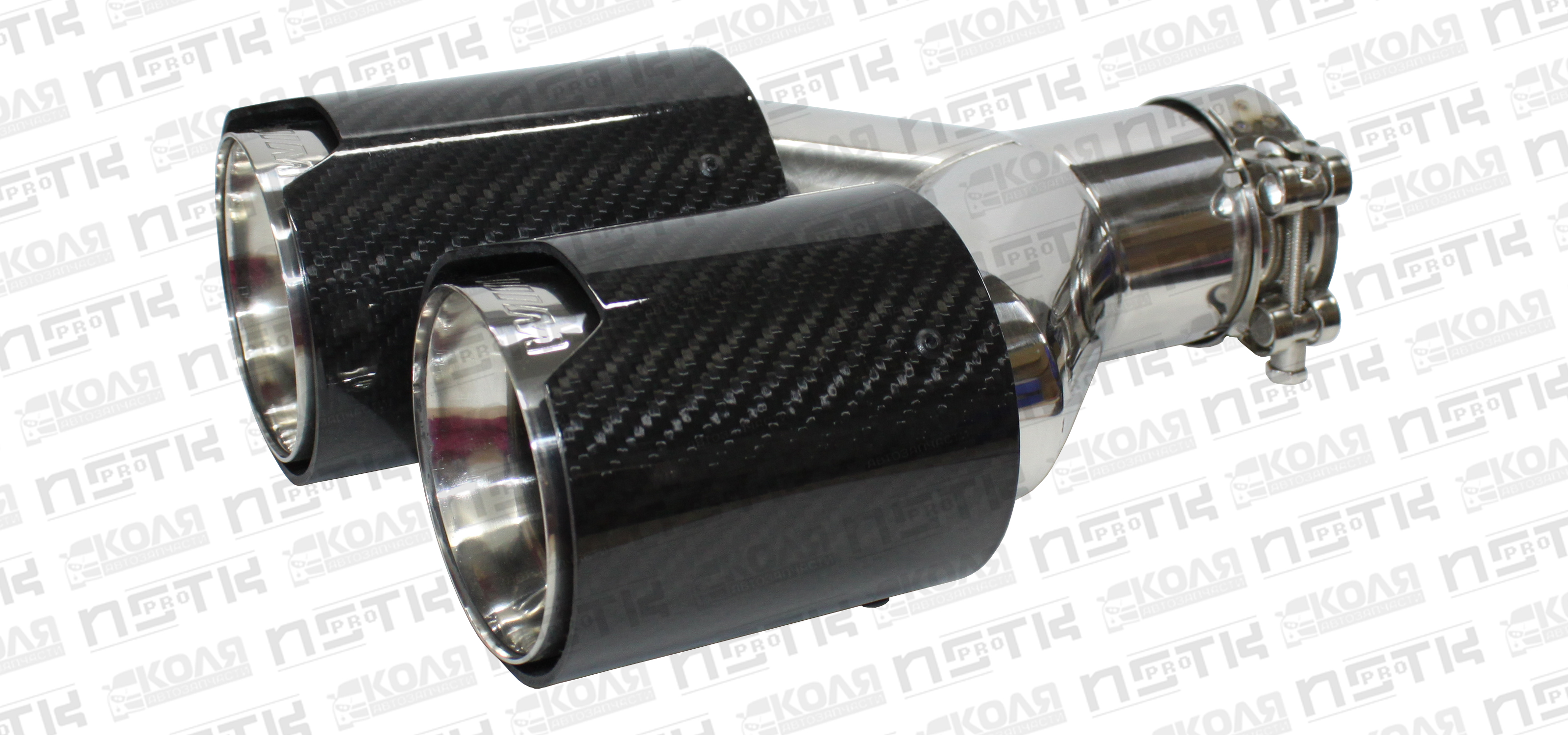 Насадка на выхлопную трубу с карбоновыми накладками d60mm BMW YCWH0091