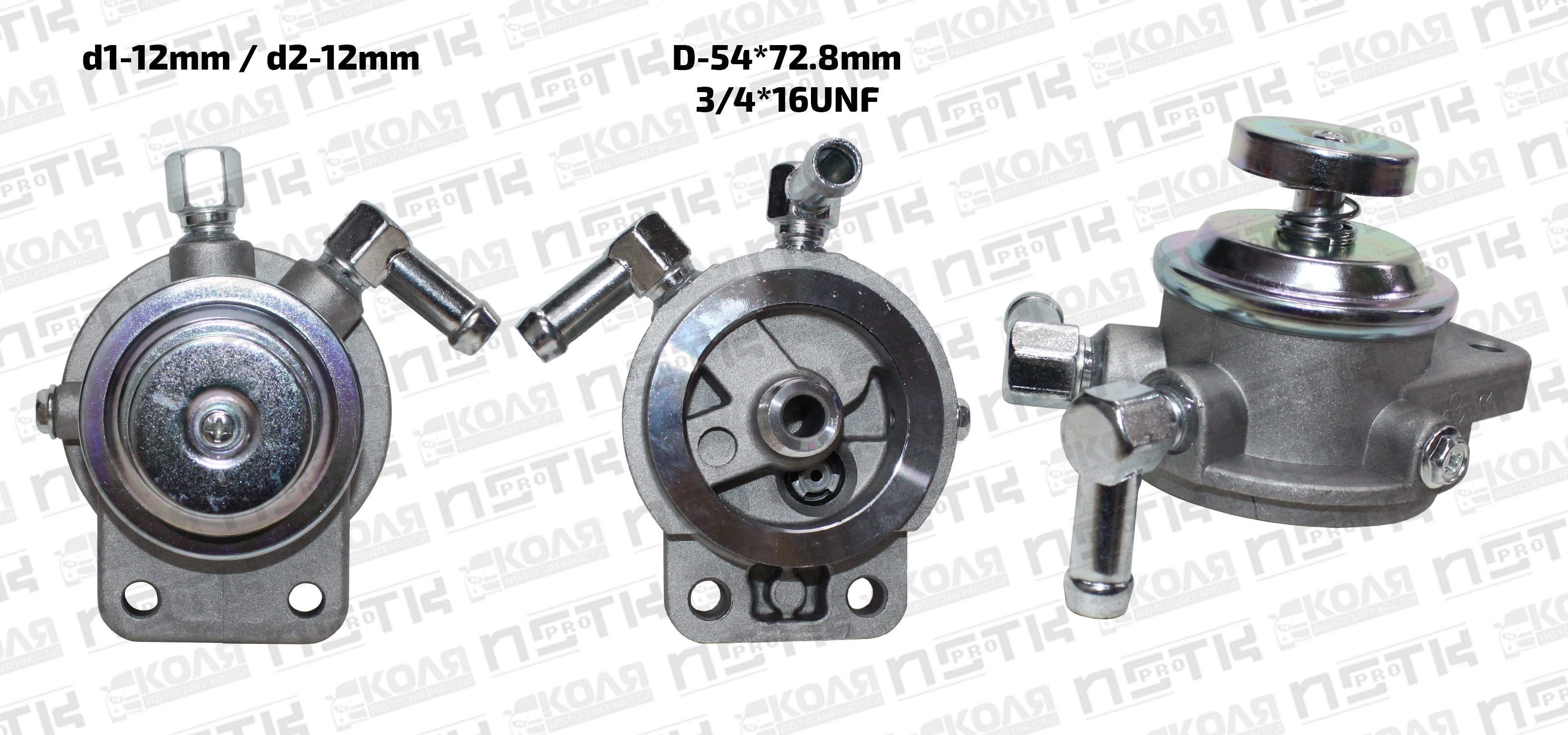 Насос ручной подкачки топлива 3/4*16UNF 12mm/12mm Isuzu 4HF1 4JA1 4JB2 (QCD120)