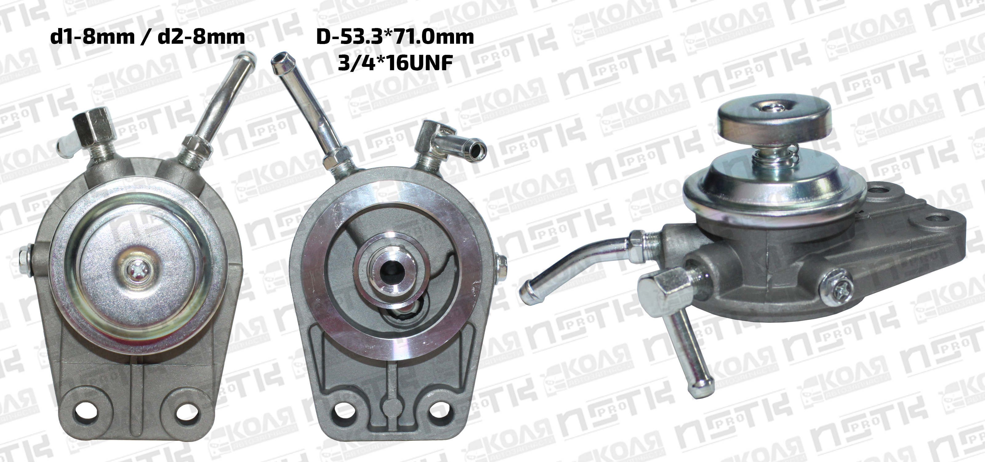 Насос ручной подкачки топлива 3/4*16UNF 8mm/8mm Nissan CD17 CD20 TD25 TD27 (QCD082)