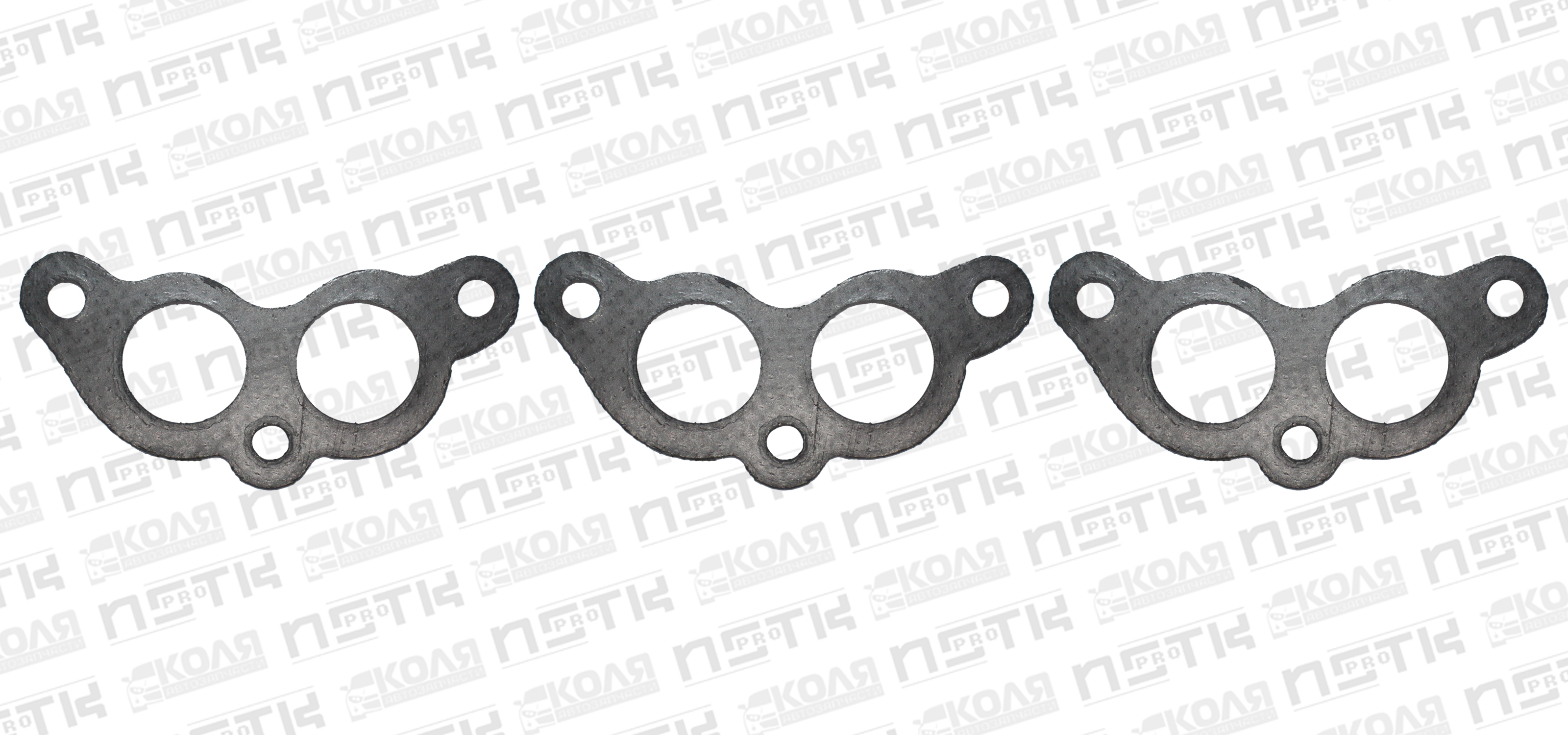 Прокладка выпускного коллектора Toyota 1GFE Toyota Chaser Cresta Mark 2 GX81 GX90 GX100 паронитовая комплект 3 шт. (NSTKPRO)
