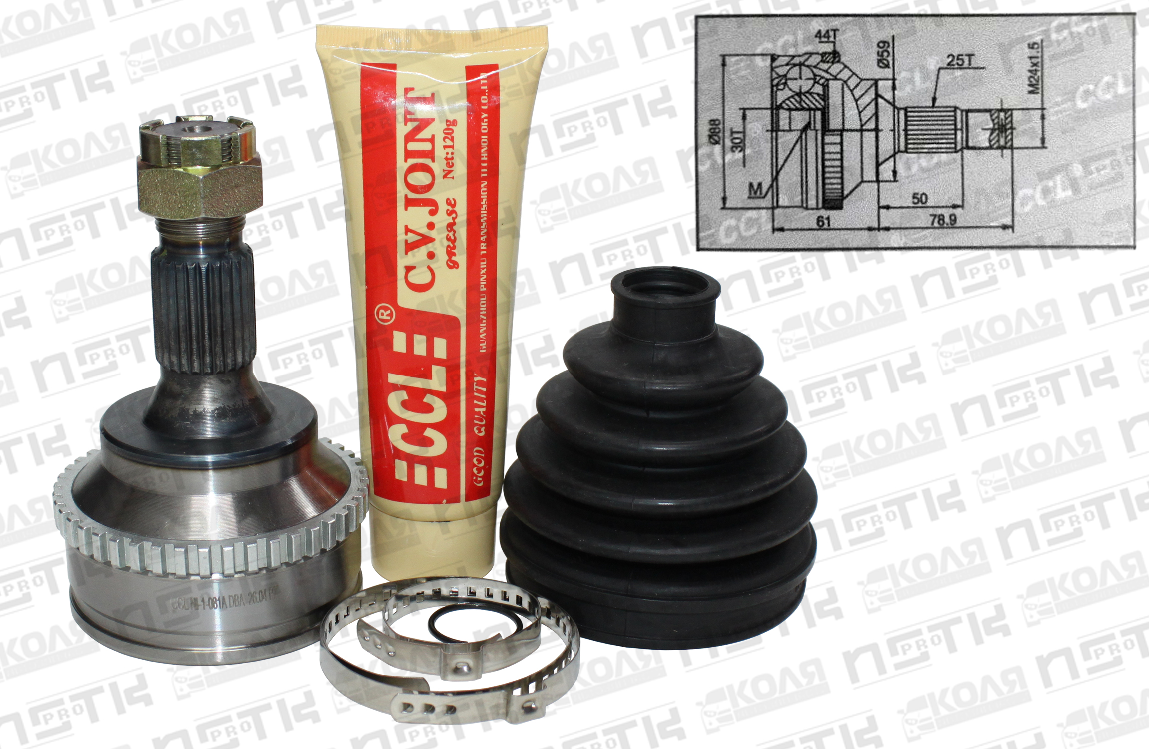 ШРУС внешний NI1081A 30*59*25 ABS44T Dongfeng Succe Shuai Ke 1.5L 1.6L MT (CCL)